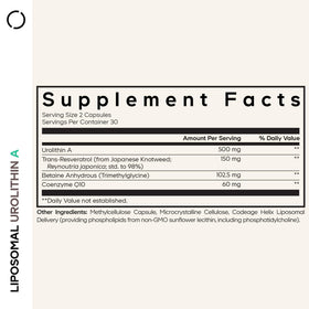 Codeage Urolithin A 500mg capsules avec étiquette