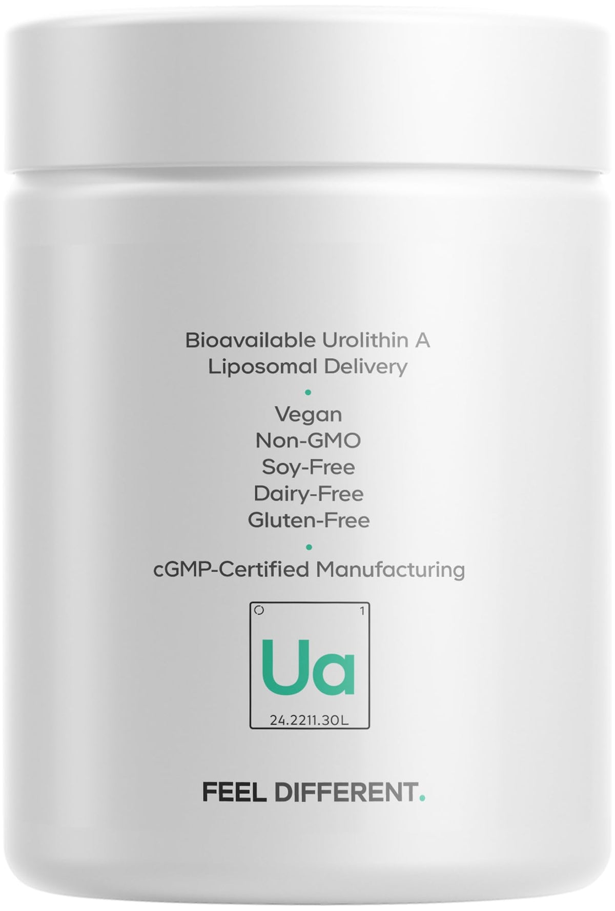 Codeage Urolithin A 500mg capsules sur fond blanc