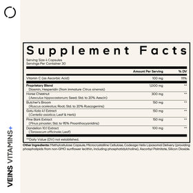 Codeage Veins Vitamins+ flacon vu de côté