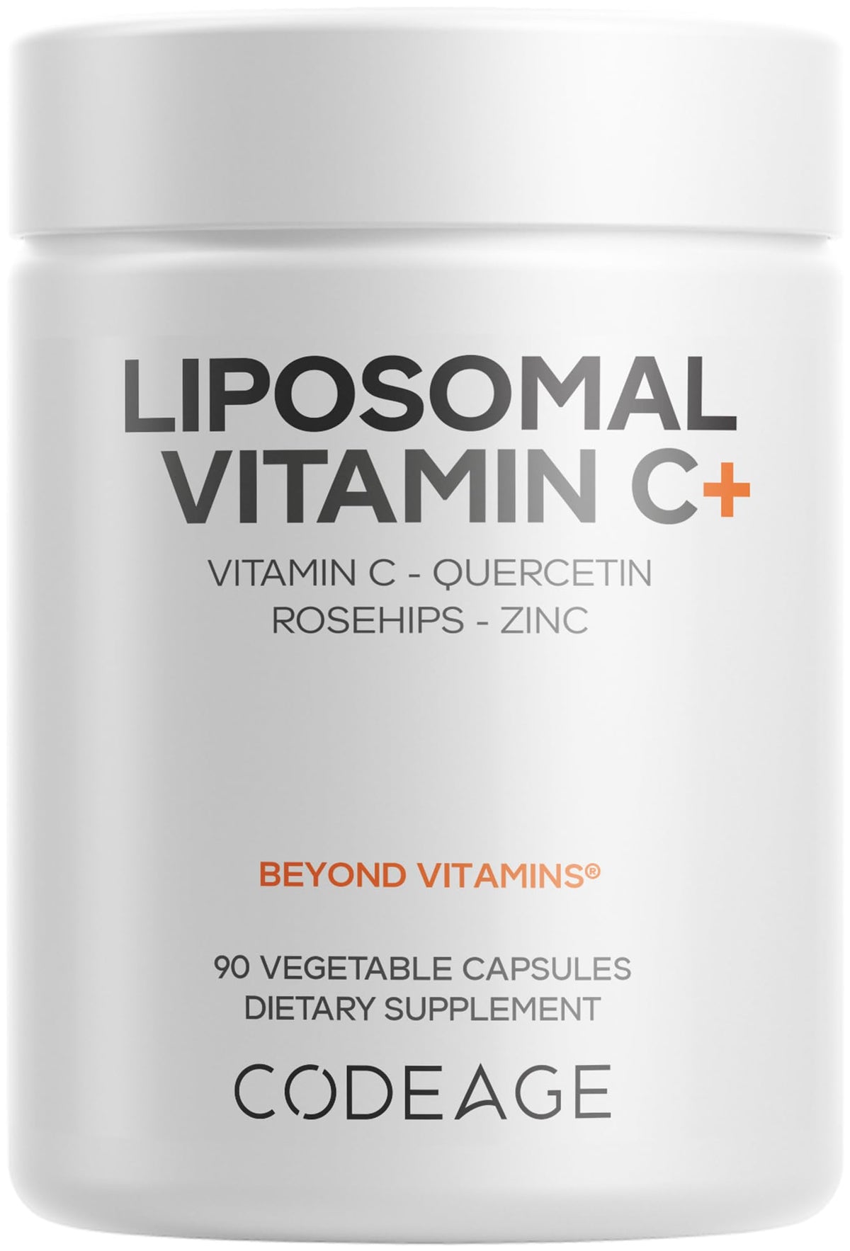 Codeage vitamine C liposomale 1500 mg flacon avant avec 90 capsules