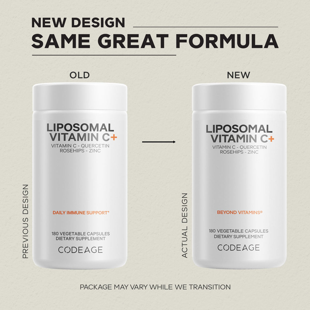 Codeage Vitamine C Liposomale 1500mg ingrédients principaux