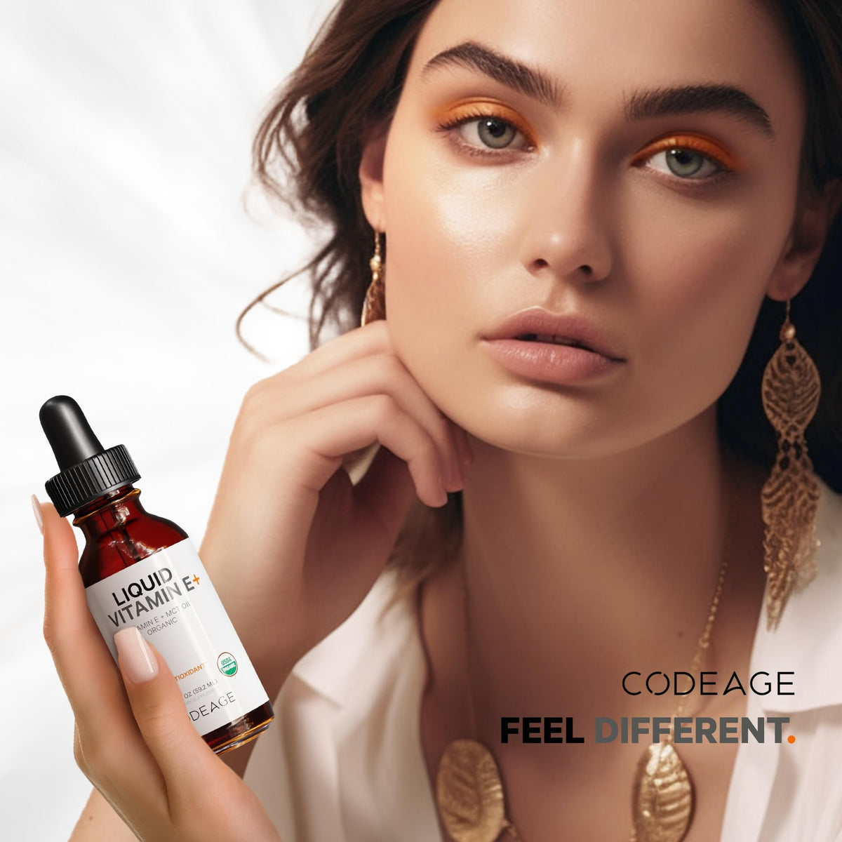 Codeage Vitamine E Liquide Bio étiquette américaine