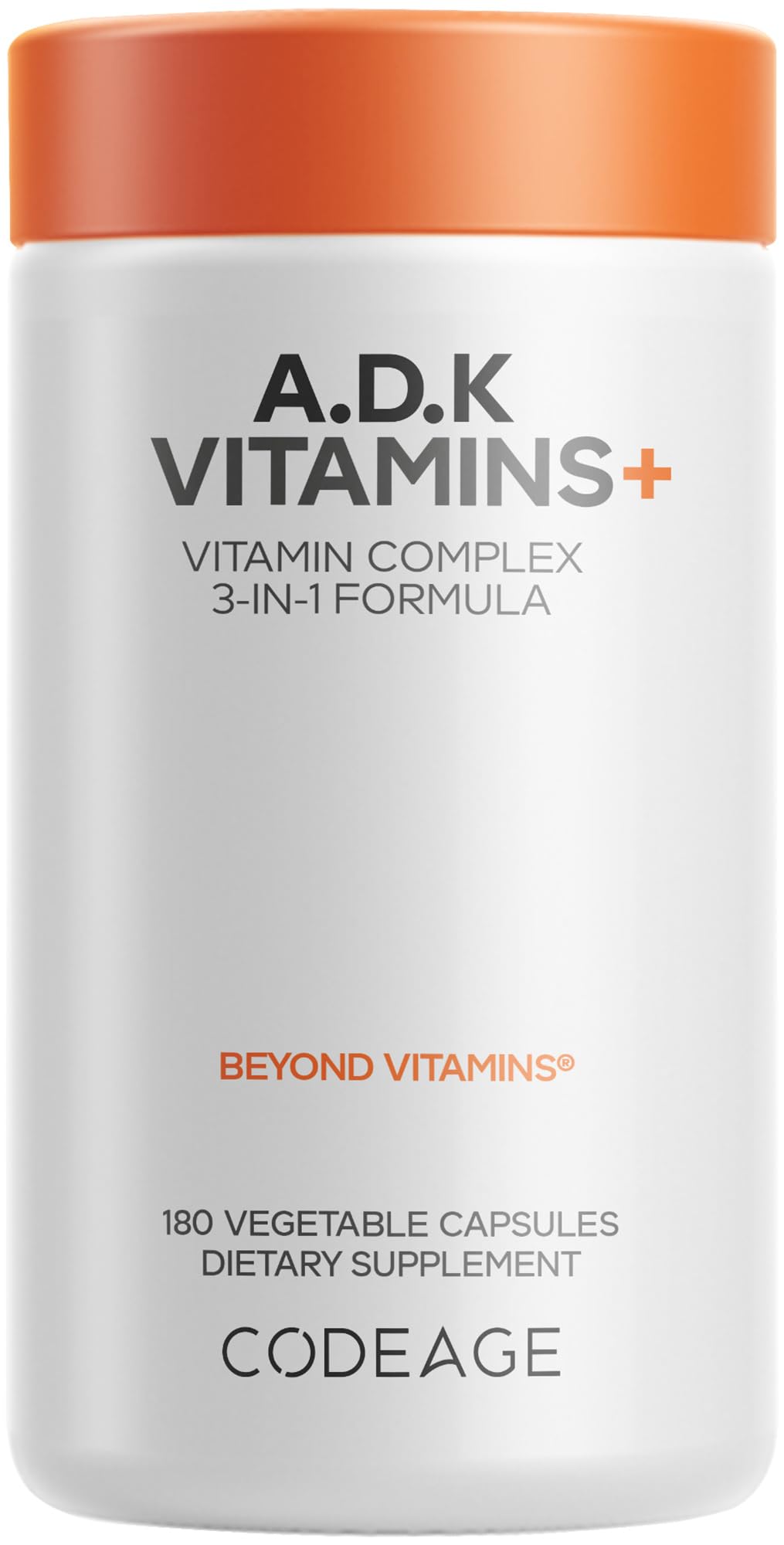 Codeage Vitamines ADK 180 capsules vue de face