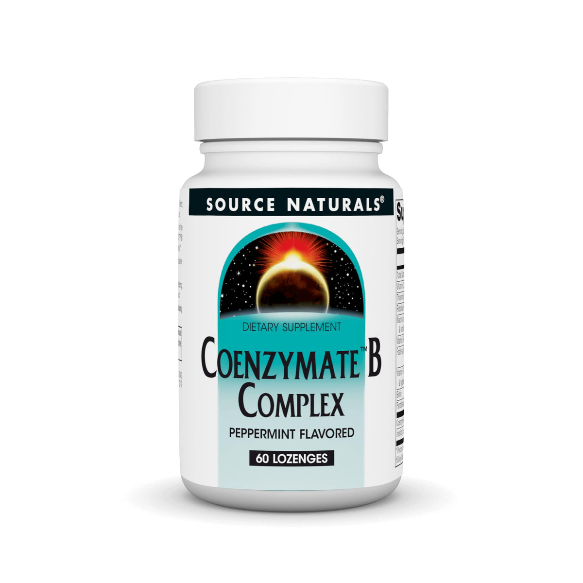 Coenzymate B Complex Source Naturals 60 comprimés à dissoudre, vue de face