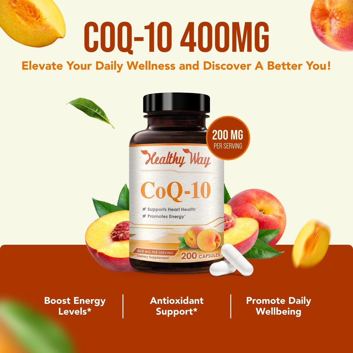 Coenzyme Q10 200mg HealthyWayRx en milieu de vie