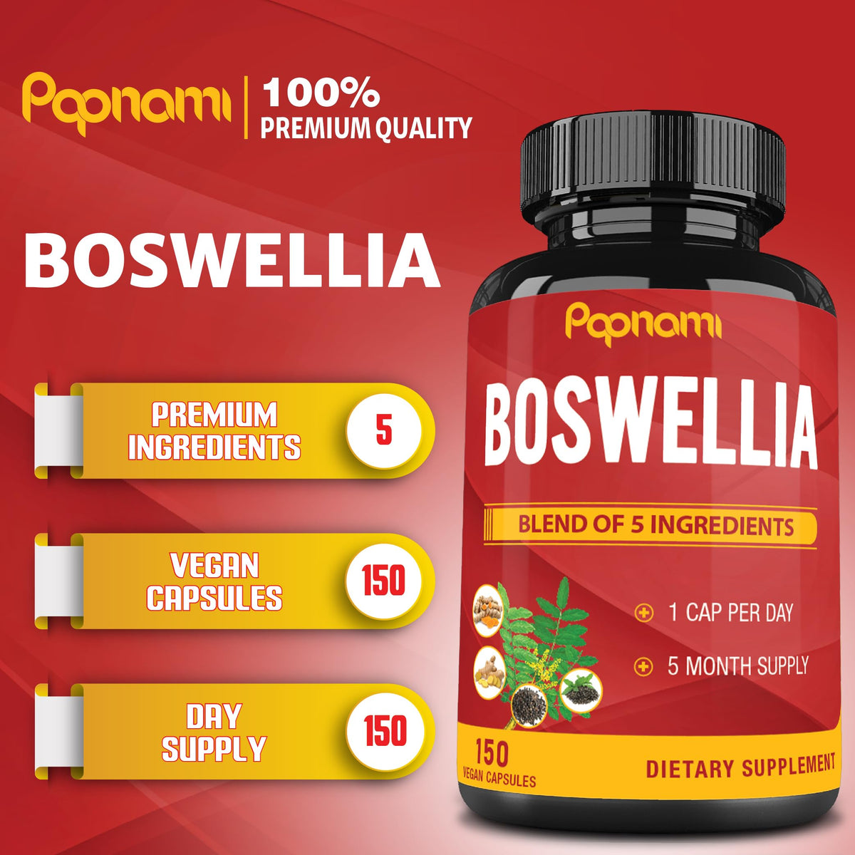 Coffret de 150 capsules Boswellia Serrata Papnami