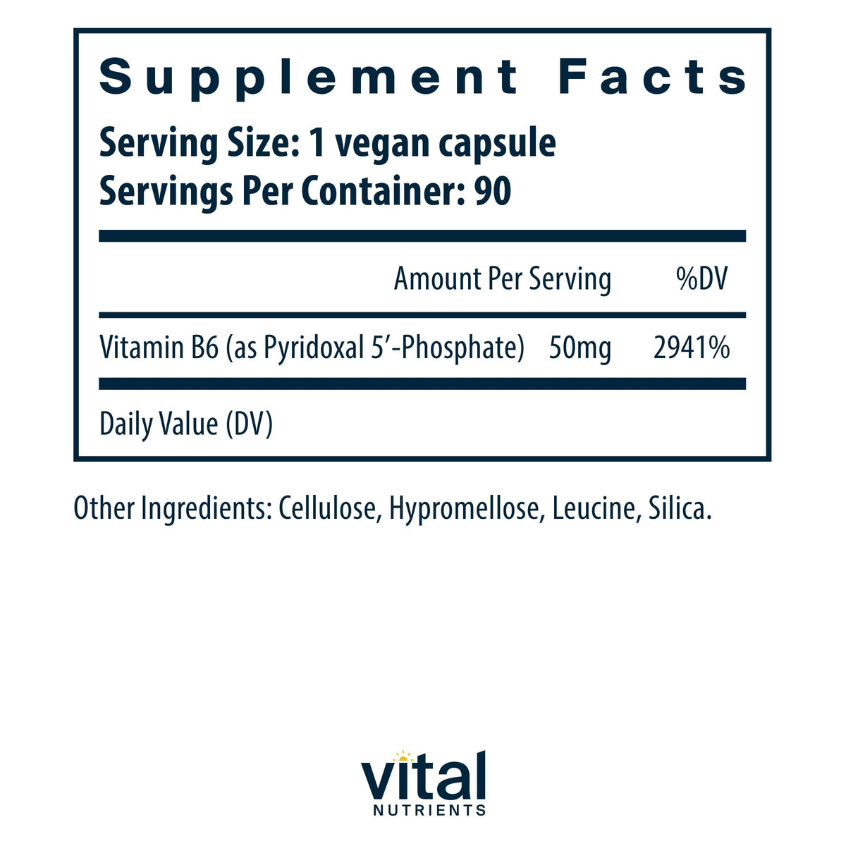 Coffret de Vital Nutrients contenant Pyridoxal-5 Phosphate