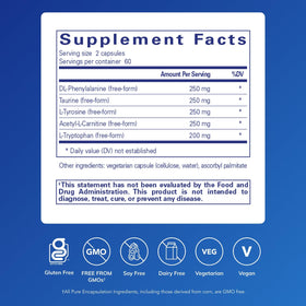 Cognitive Aminos Pure Encapsulations contenant et dosette