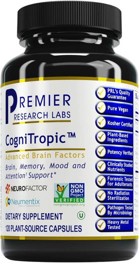 CogniTropic Premier Research Labs 120 capsules vue de face