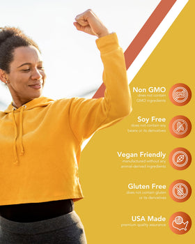 CogniTune Curcuma Gingembre capsules à côté de racines de curcuma