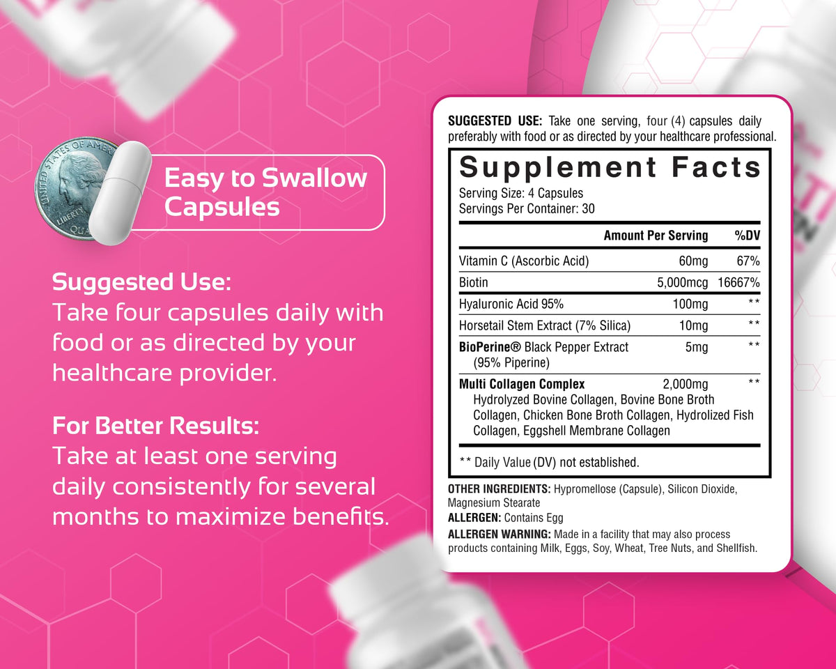 CogniTune Multi Collagen Peptides 120 capsules en main
