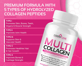 CogniTune Multi Collagen Peptides 2000 mg étiquette