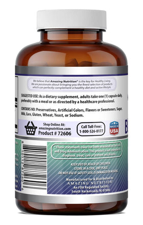 Cohosh Noir d'Amazing Nutrition sur fond blanc