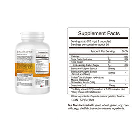 Colasil Capsules de Collagène vue arrière avec informations nutritionnelles
