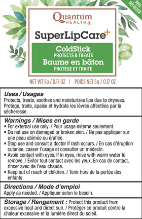 Coldstick Super Lysine Plus de Quantum, côté avec description