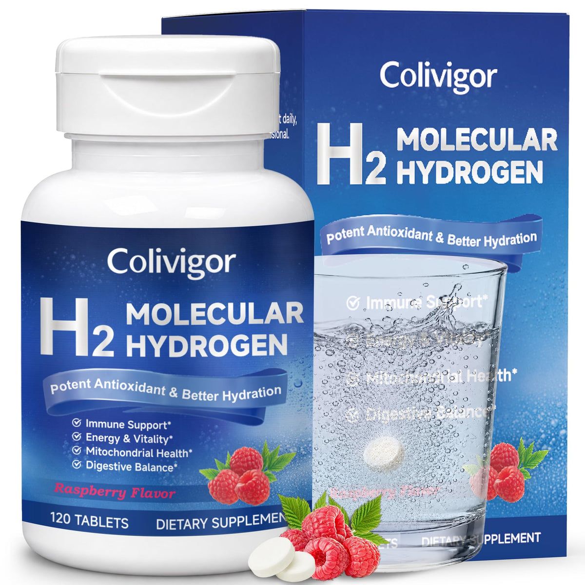 Colivigor Comprimés d'Hydrogène 120 pcs emballage avant