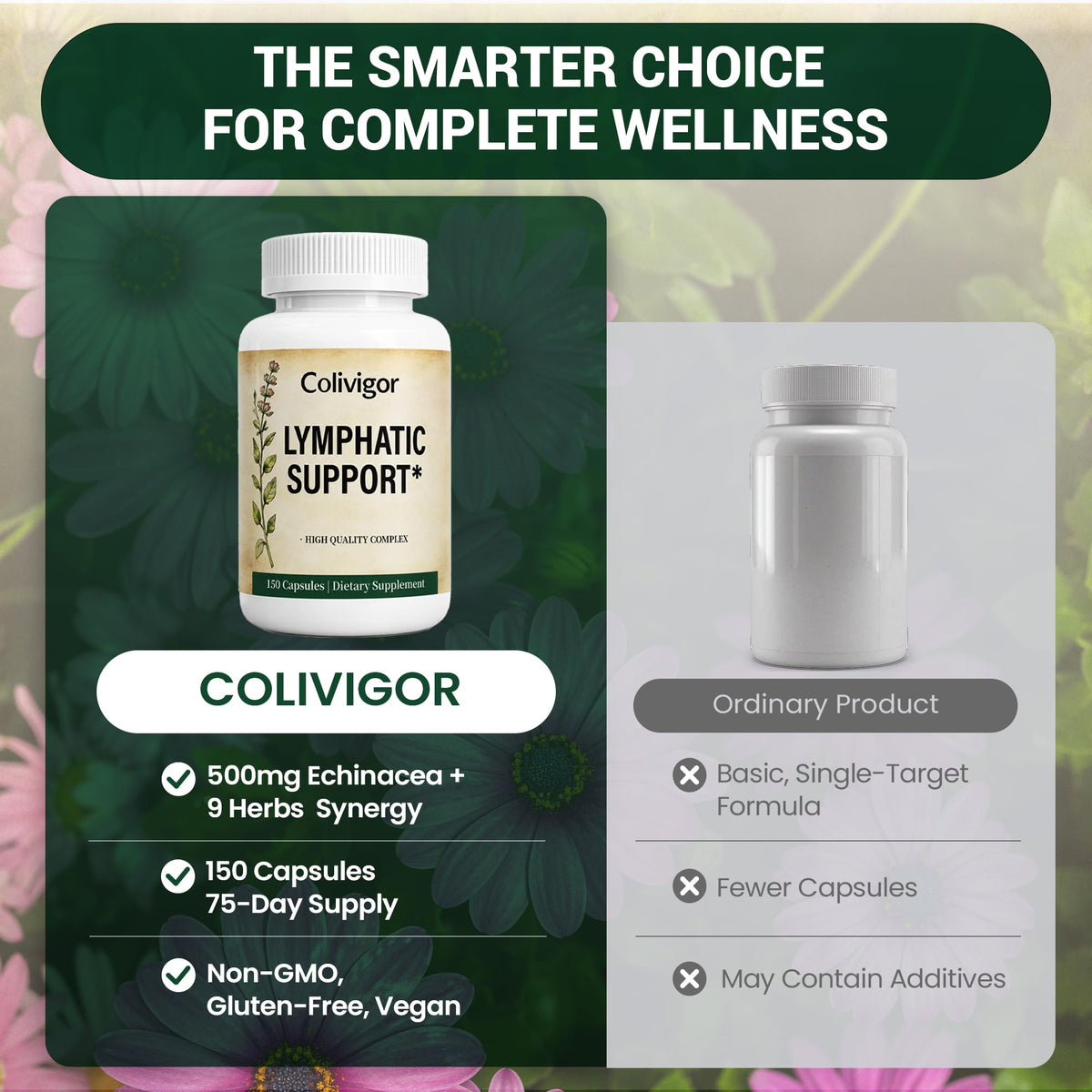 Colivigor Drainage Lymphatique capsules sur une table