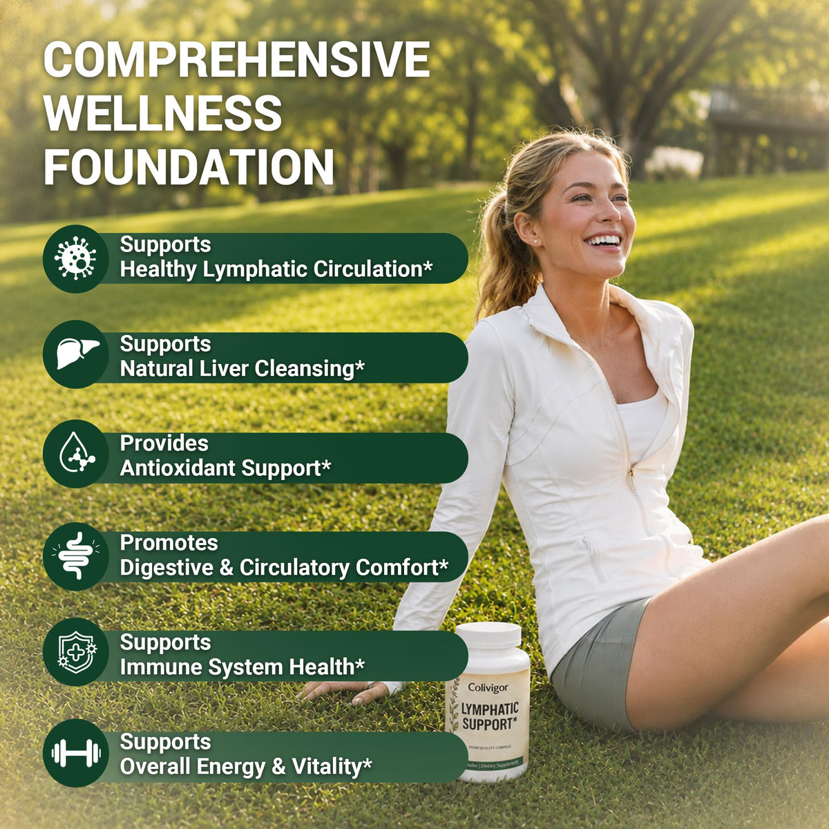 Colivigor Drainage Lymphatique flacon ouvert avec capsules