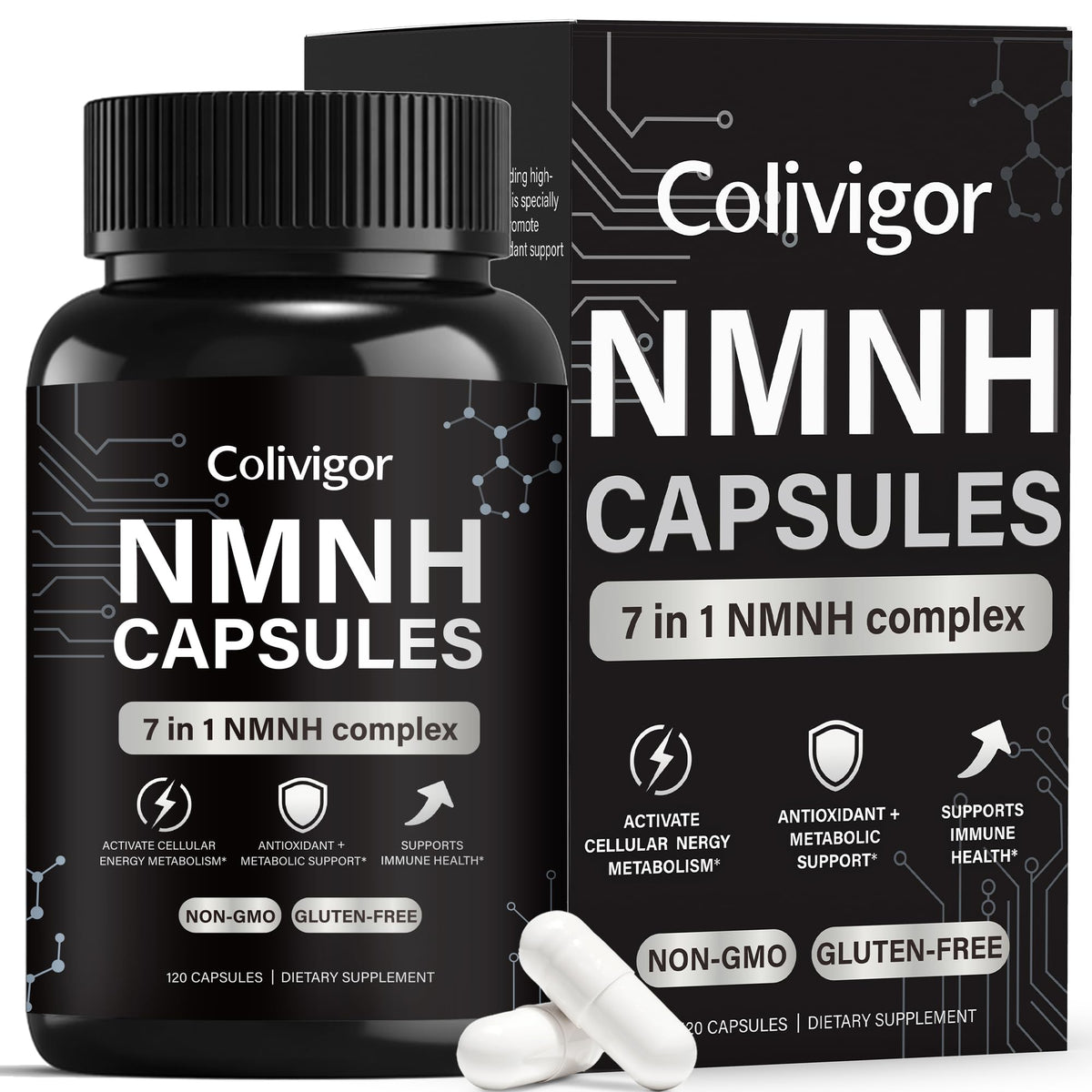 Colivigor NMNH 1000mg flacon de 120 capsules avant