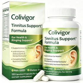 Colivigor Tinnitus 120 capsules - vue de face du flacon