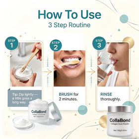 COLLABOND Poudre à Brosser et Gomme au Collagène 240g - côté de l'emballage