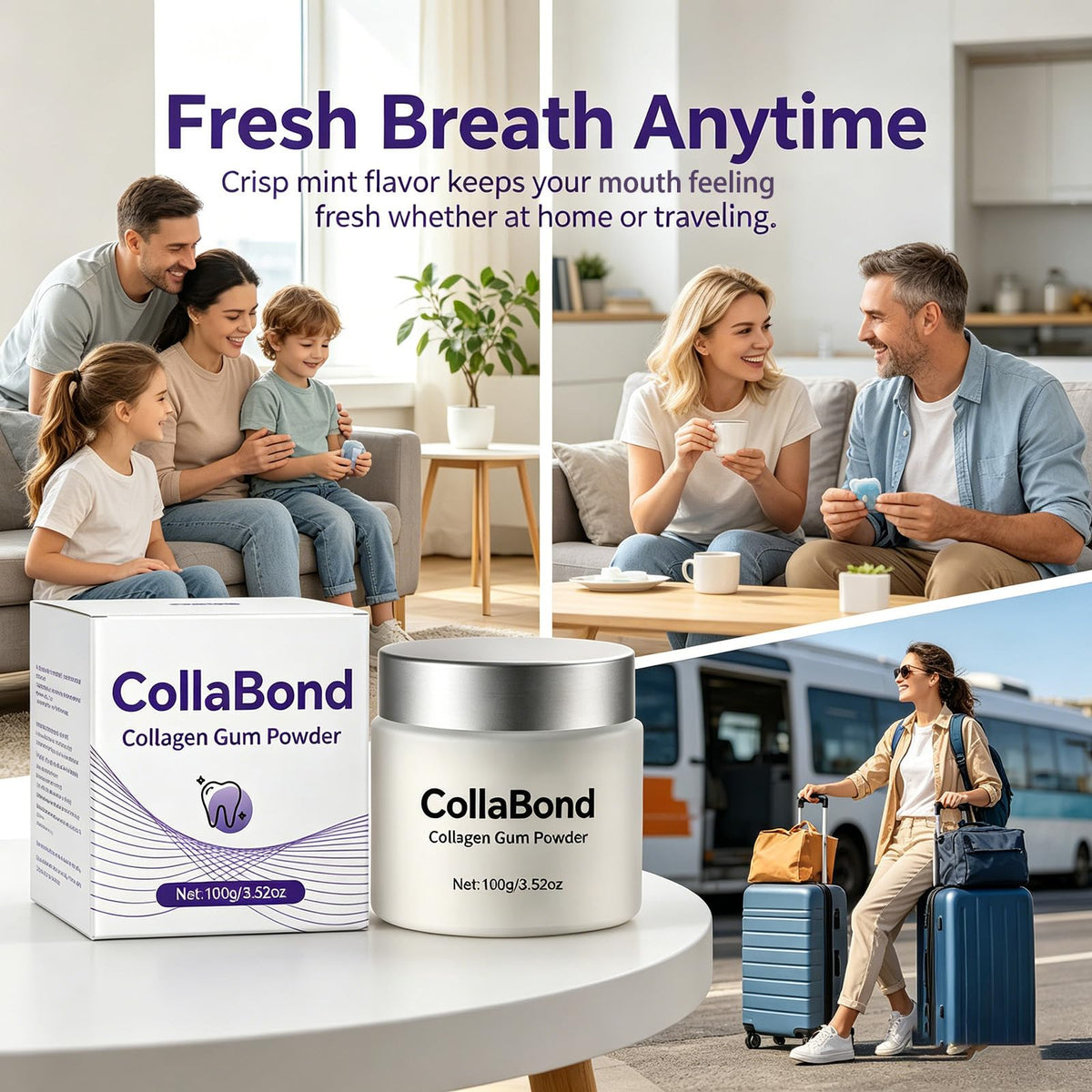 COLLABOND Poudre au Collagène 240g - ambiance de salle de bain