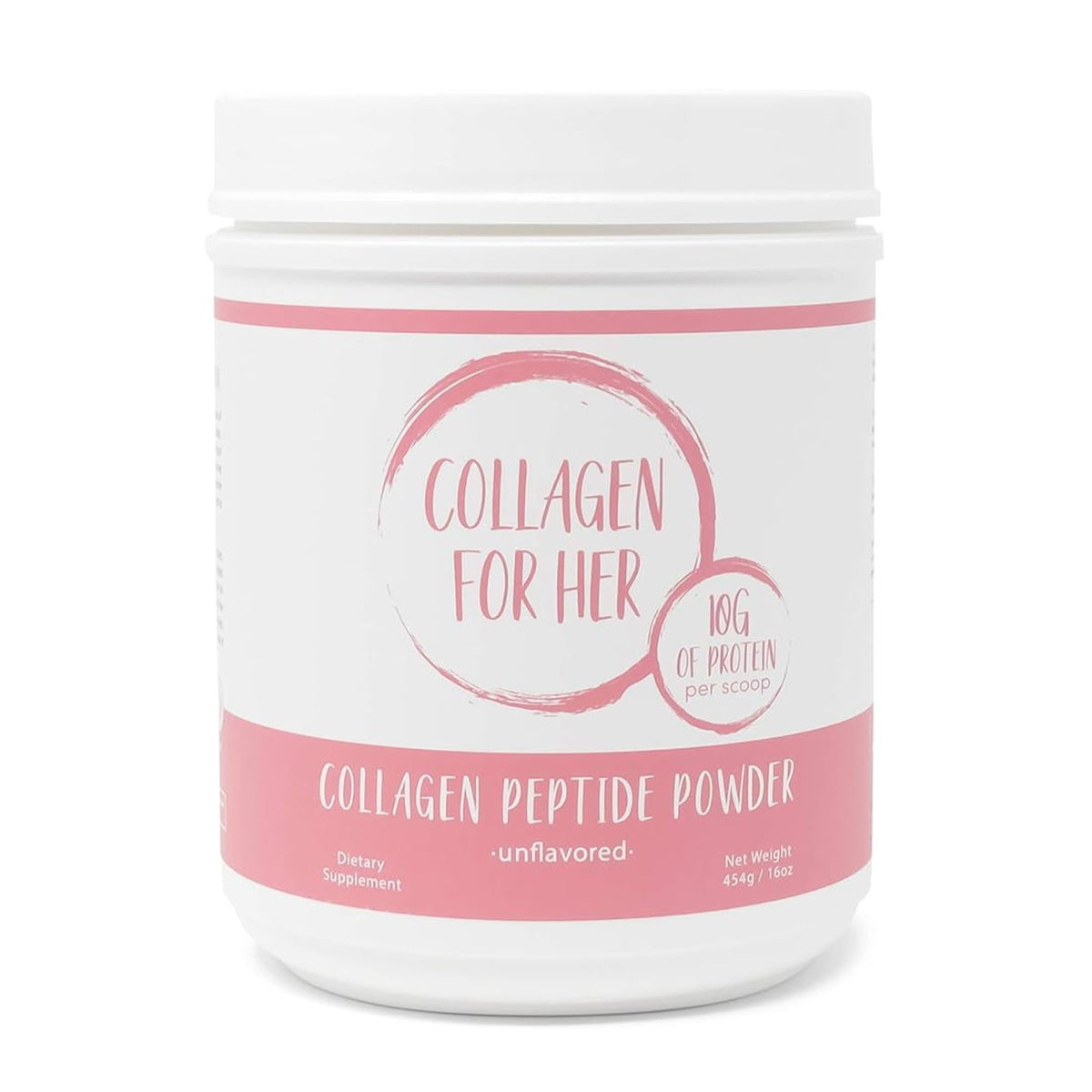 Collagen For Her Collagène Hydrolysé 572g vue avant avec étiquette