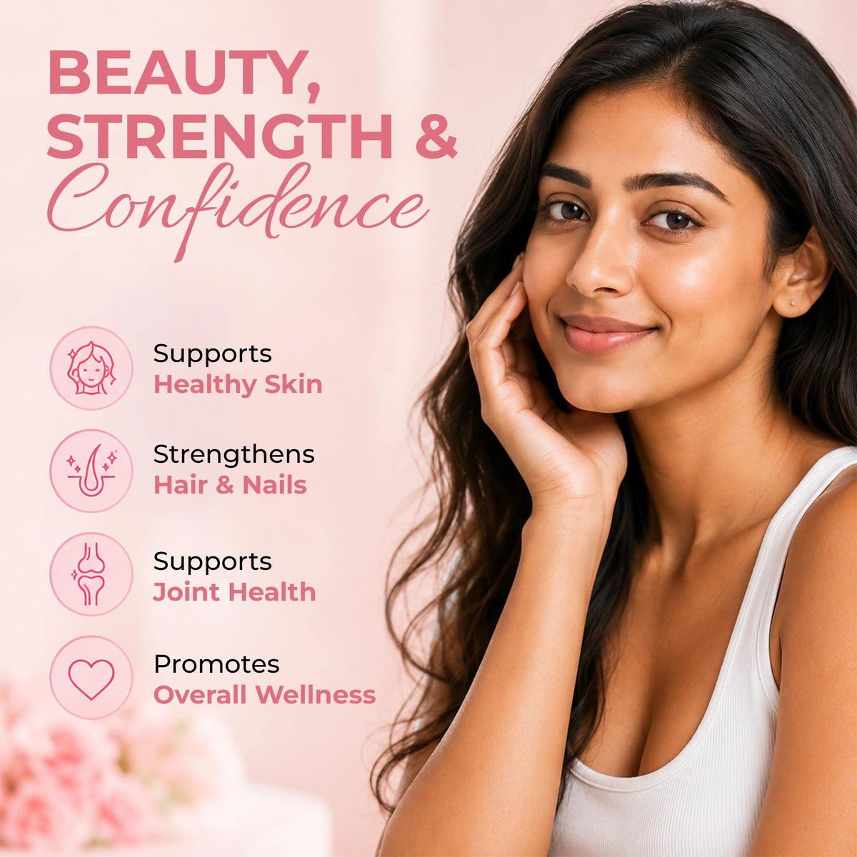Collagen For Her Collagène Hydrolysé à côté de fruits frais