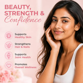 Collagen For Her Collagène Hydrolysé à côté de fruits frais