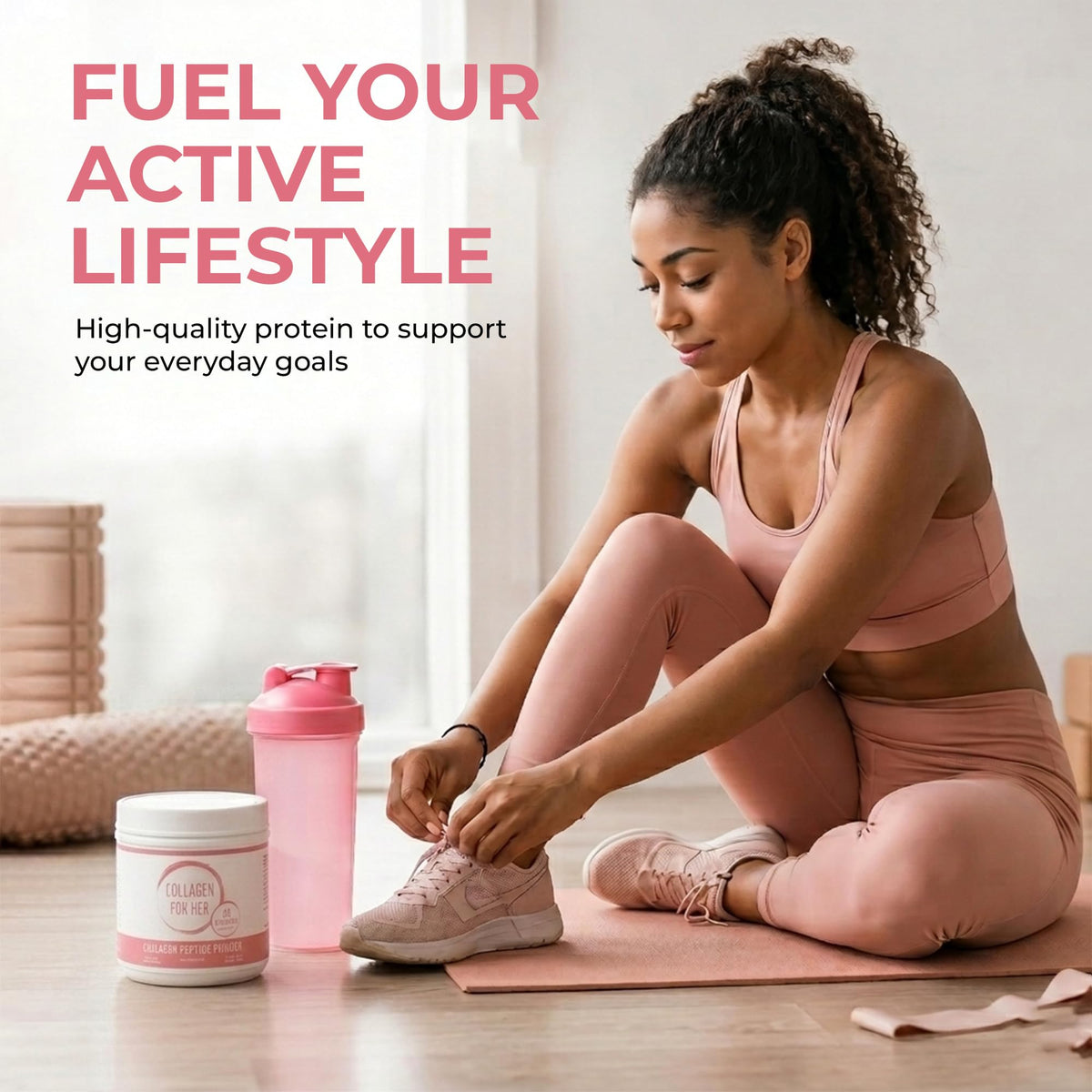 Collagen For Her Collagène Hydrolysé dans un shaker