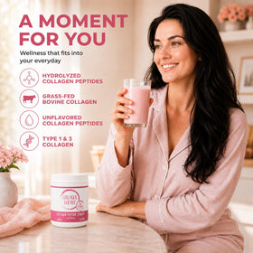 Collagen For Her Collagène Hydrolysé en poudre dans un verre