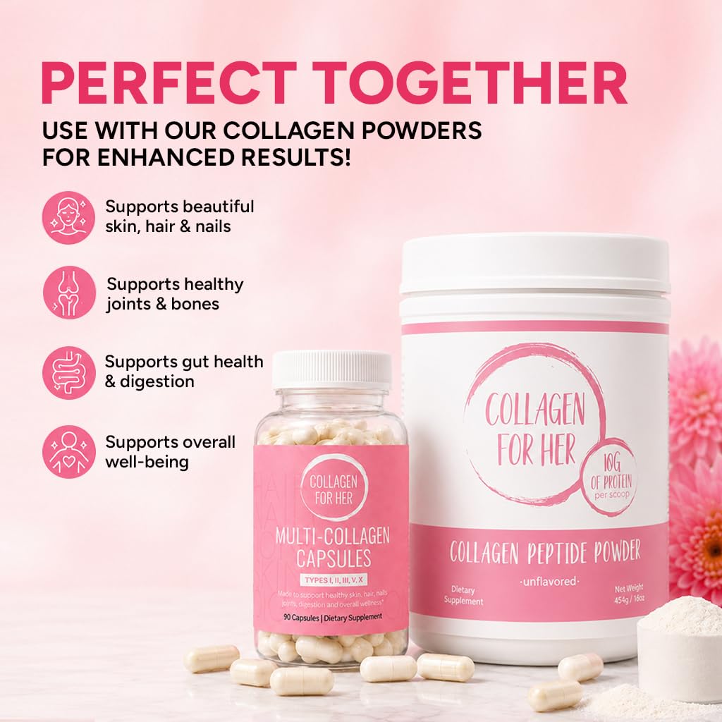 Collagen For Her Multi-Collagène emballage avec étiquette claire