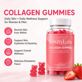 Collagen Gummies INDITROP avec détail des ingrédients sur l'étiquette