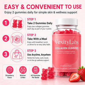 Collagen Gummies INDITROP près d'un verre d'eau
