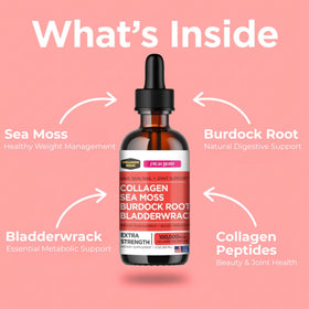 Collagen Mojo Collagène Liquide bouteille sur fond blanc