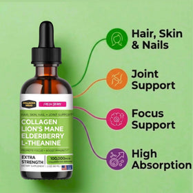Collagen Mojo collagène liquide Lion's Mane avec des baies fraîches