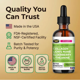 Collagen Mojo collagène liquide Lion's Mane en scène de consommation