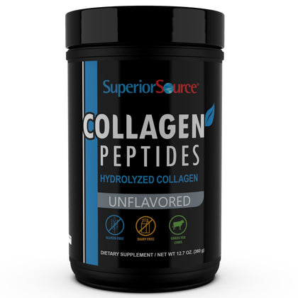 Collagen Peptides Hydrolysés quality Source 12,7 oz vue de face