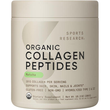Collagen Peptides Sports Research avec Matcha 381g emballage avant