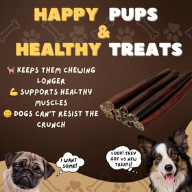 Collagen Sticks Woofley's 12 pouces dans un bol