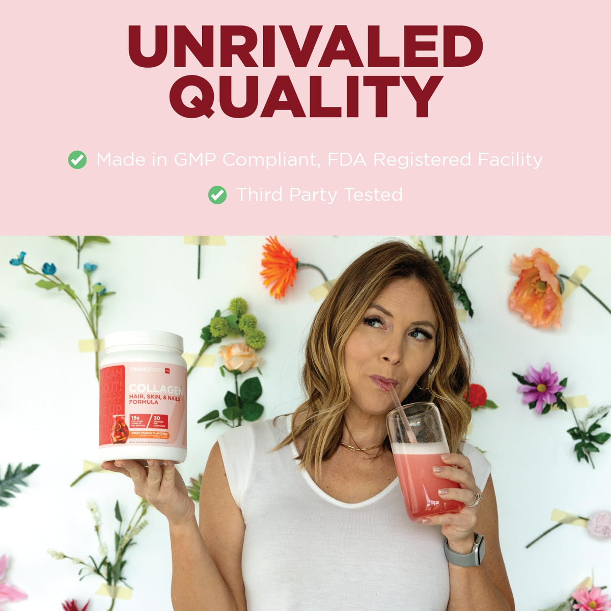 Collagène Beauté Saveur Fruit Punch avec accessoires de mélange