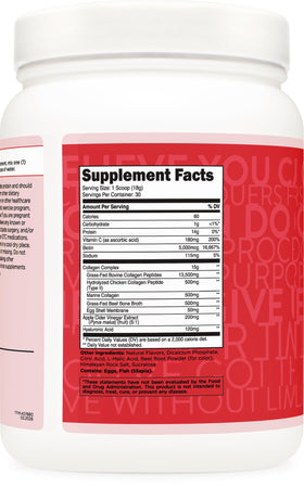 Collagène Beauté Saveur Fruit Punch informations nutritionnelles