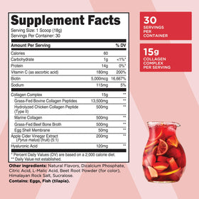 Collagène Beauté Saveur Fruit Punch mesure de poudre
