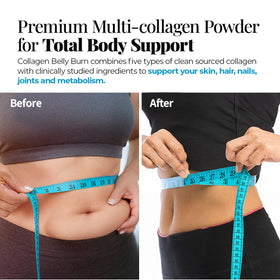Collagène Belly Burn mélangé dans un smoothie