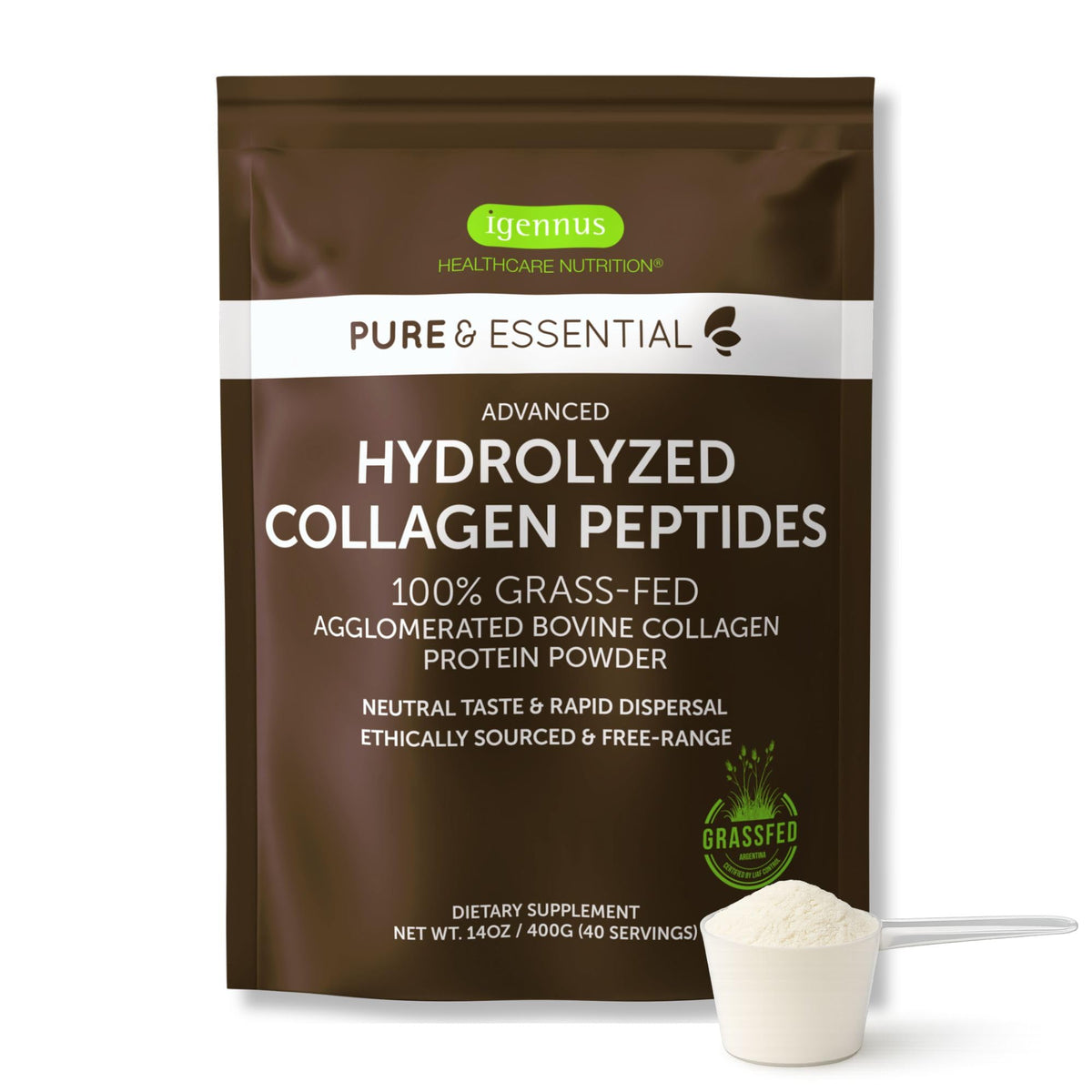 Collagène bovin hydrolysé Igennus 422g en emballage