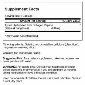 Collagène de poisson hydrolysé Swanson 400 mg - capsules