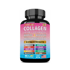 Collagène JTEVEweu 14-en-1 90 capsules dans l'emballage