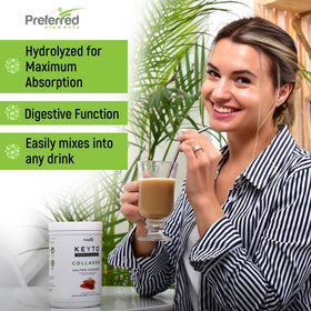 Collagène Keto Preferred Elements mélangé dans un smoothie