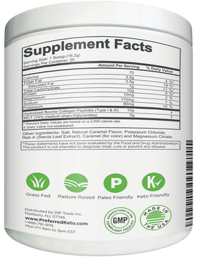 Collagène Keto Preferred Elements, présentation des ingrédients