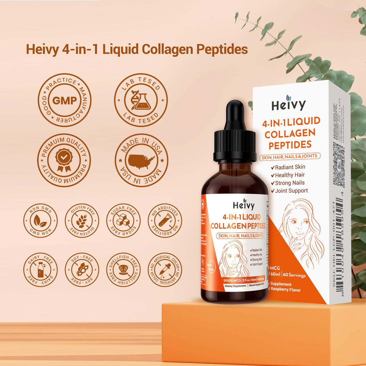 Collagène Liquide Heivy mélangé à une boisson